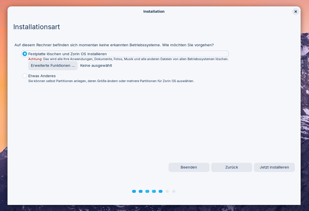 Installationsart